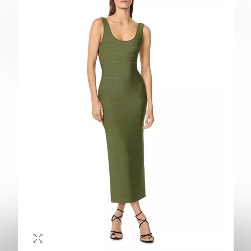 Herve Leger Olive Maxi Dress